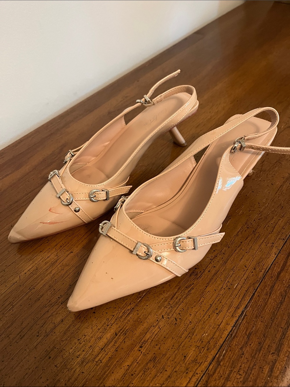 Nude kitten heels